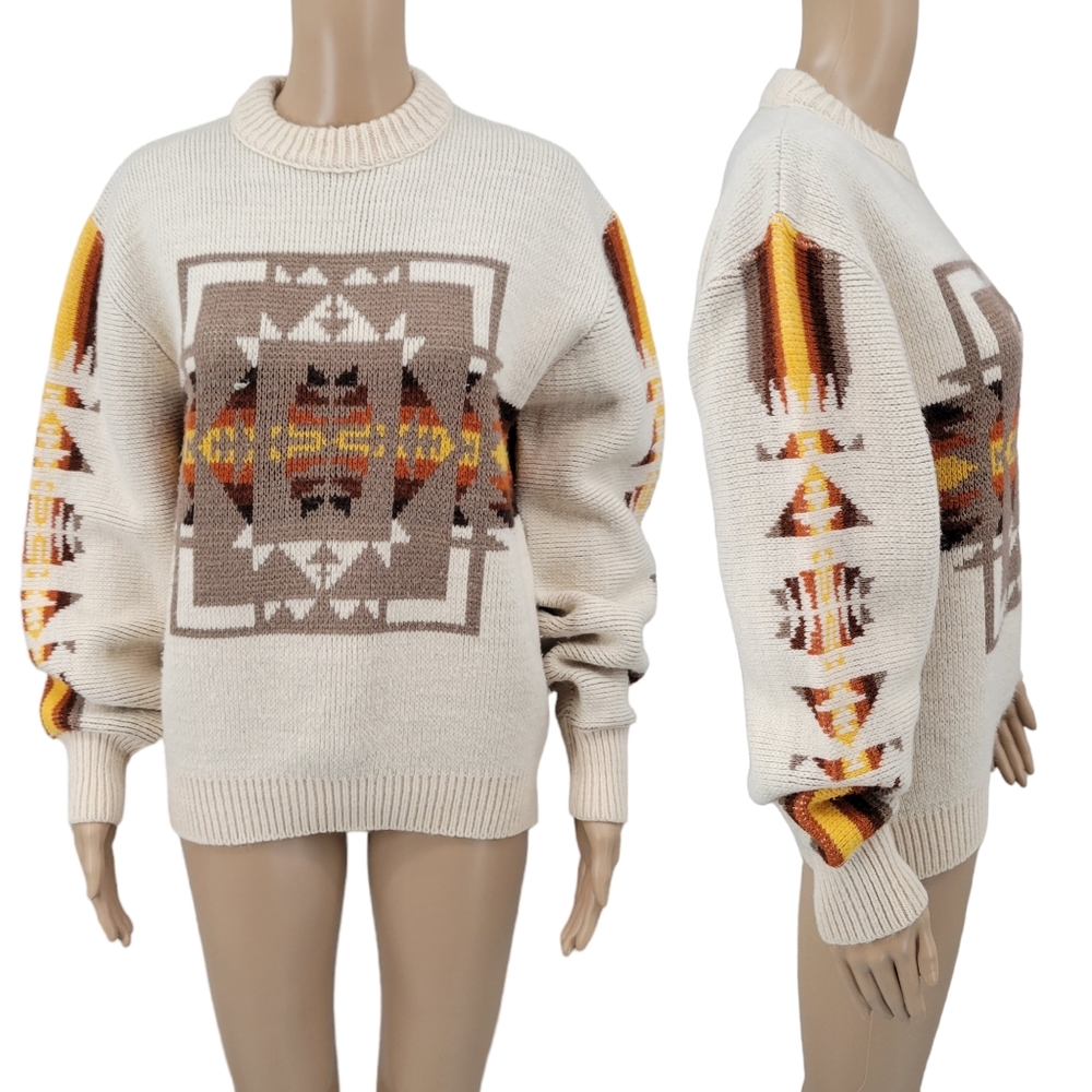 JcPenny Vintage 70s Aztec Acrylic Sweater